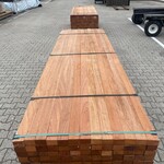 Ca. 141x Angelim Pedra Onderliggers Geschaafd, 45x68mm, lengte 300cm